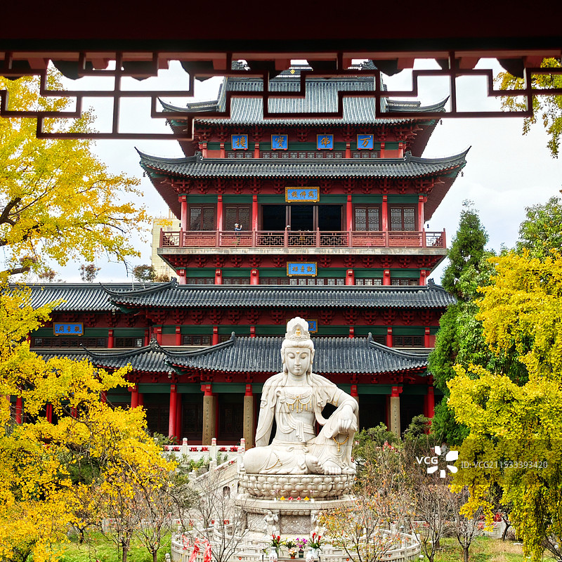 秋天的毗卢寺-南京市毗卢寺图片素材