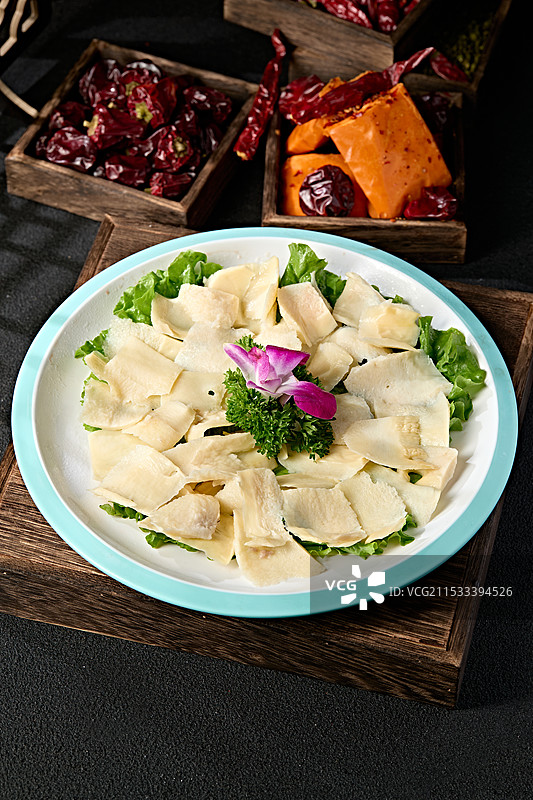 重庆火锅食材牛黄喉牛心管图片素材