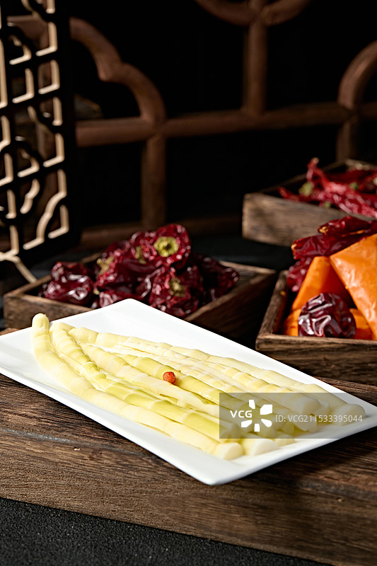 新鲜火锅配菜清水笋尖图片素材