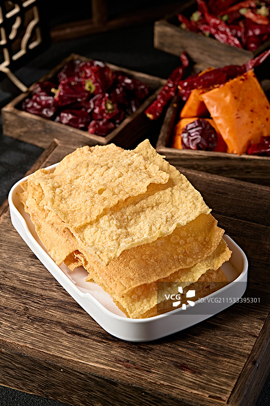 火锅涮品食材油炸豆油皮图片素材