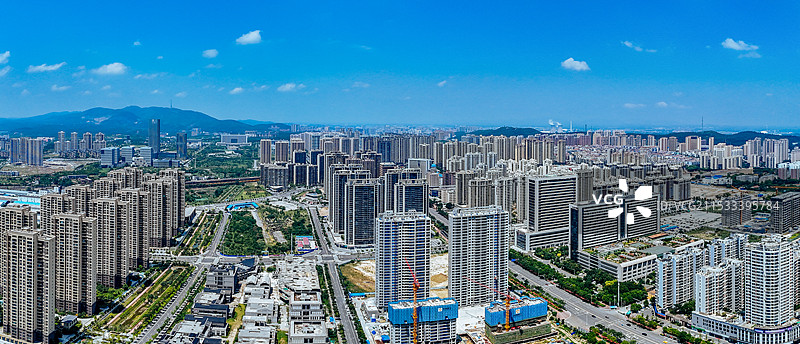 荆门市 掇刀区 红星时代广场 象山大道 生态运动公园 航拍图片素材