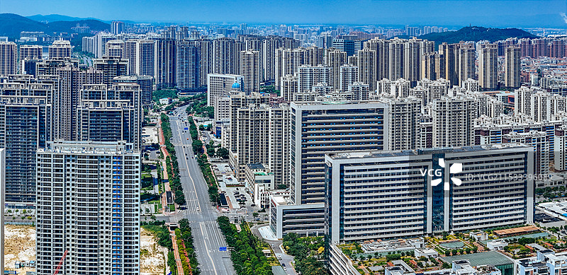 荆门市 掇刀区 红星时代广场 象山大道 生态运动公园 航拍图片素材