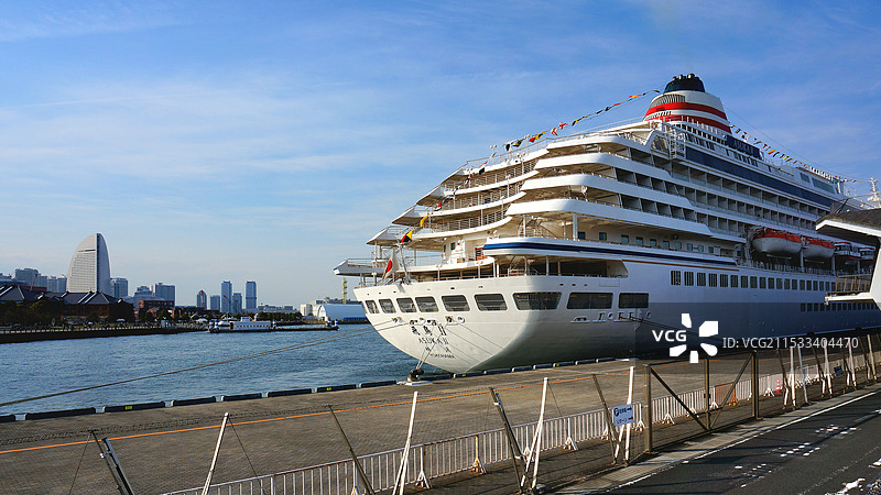 日本神奈川县横滨市，横滨国际客船码头图片素材