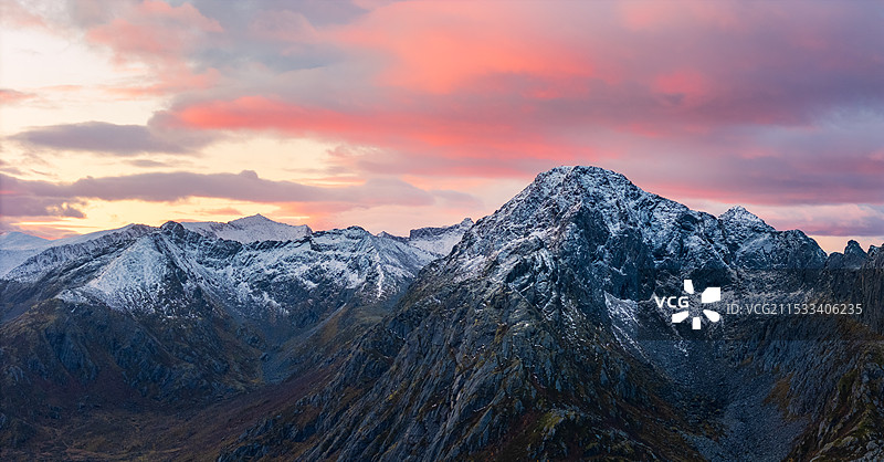 航拍挪威峡湾图片素材