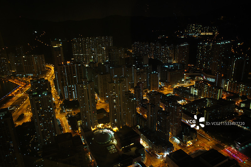 香港荃湾夜景图片素材
