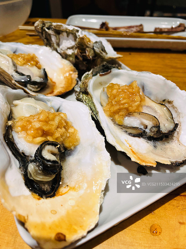 烤生蚝图片素材