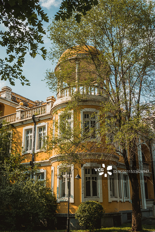 吉林历史建筑小黄楼人文风景图片素材