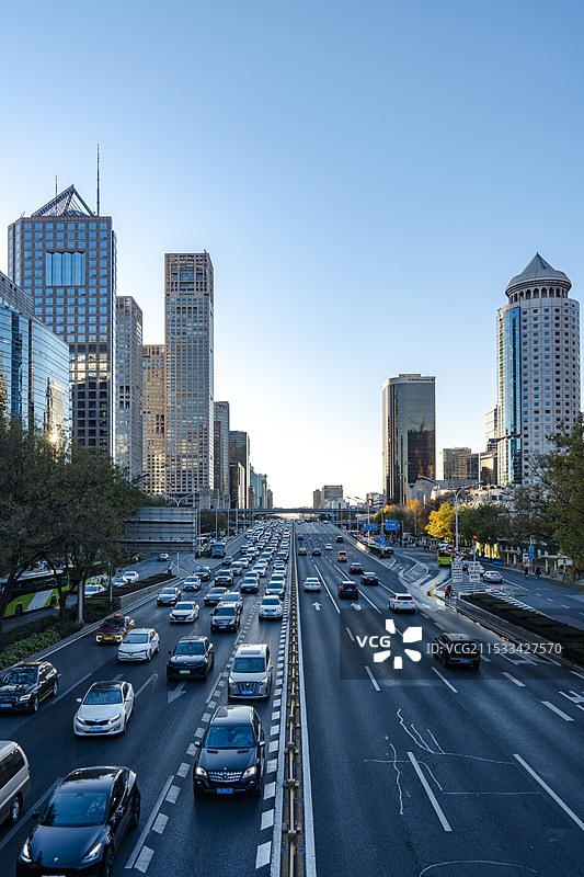 北京东长安街国贸地区街景图片素材