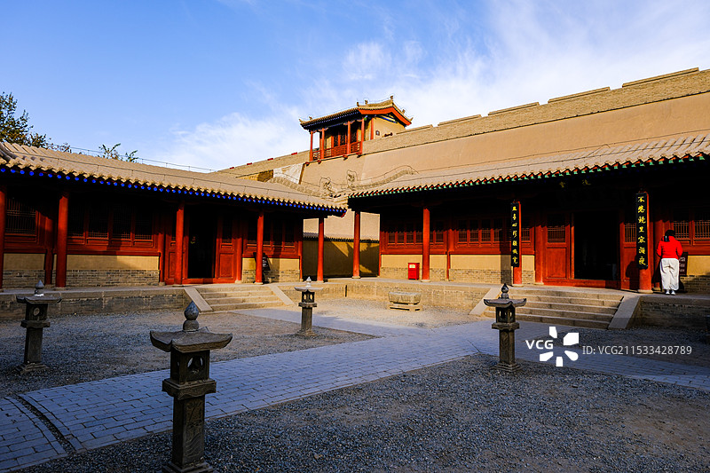 中国甘肃嘉峪关市，嘉峪关城楼，嘉峪关光化门，嘉峪关柔远门，会极门，城墙，长城，游击将军府图片素材