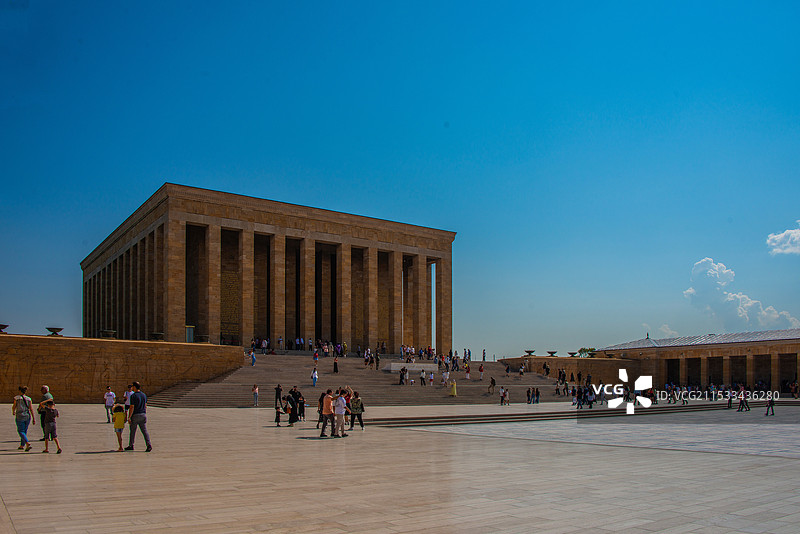 土耳其旅拍-国父陵   蓝天下的主休建筑景观图片素材