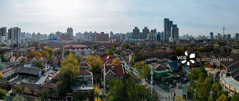 天津市 和平区 民园广场 庆王府 五大道 津湾广场图片素材