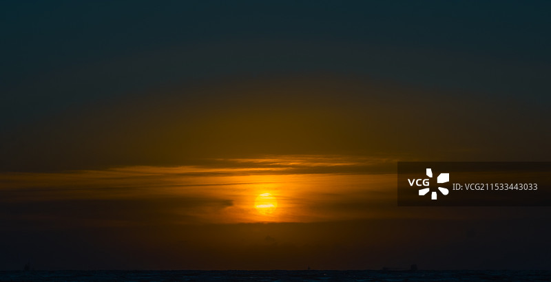 北戴河湿地公园日出图片素材