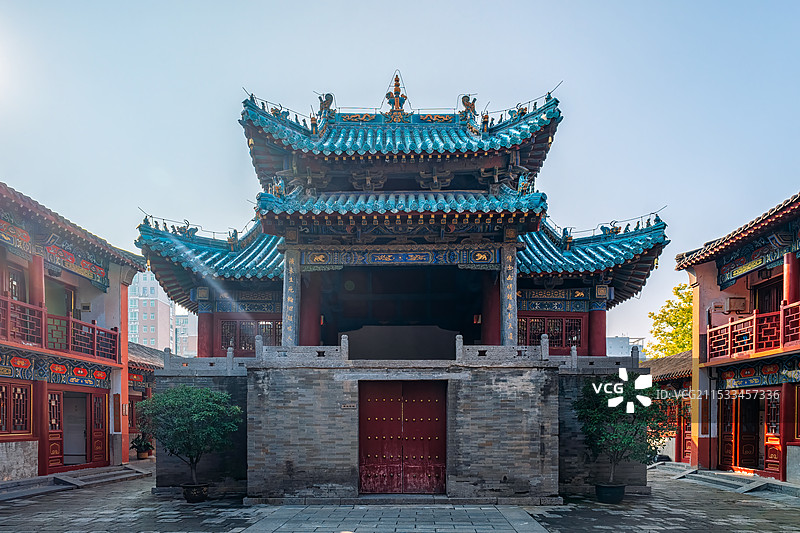 河南省郑州市管城回民区城隍庙古建筑图片素材