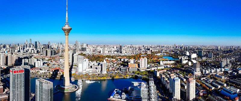 天津市 河西区 天津塔 天塔湖  文化中心 奥体中心 水上公园图片素材