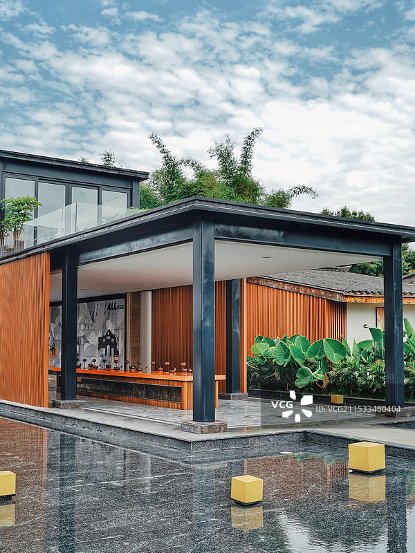 现代中式建筑图片素材