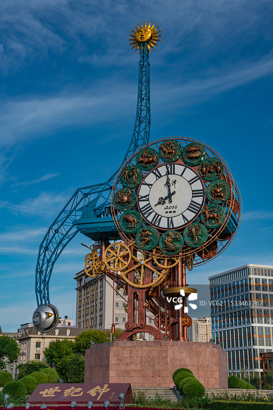 天津世纪钟图片素材