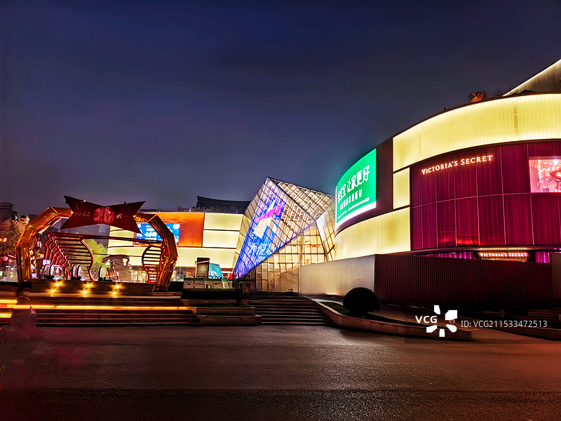 大悦城夜景图片素材