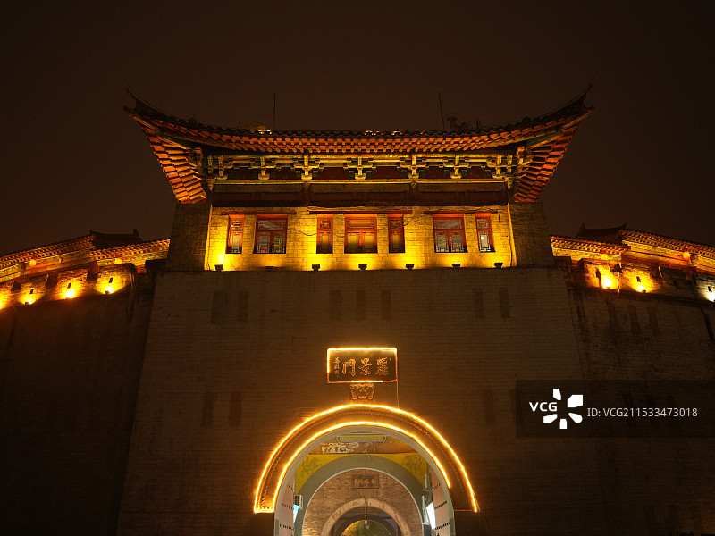 洛阳丽景门夜景图片素材