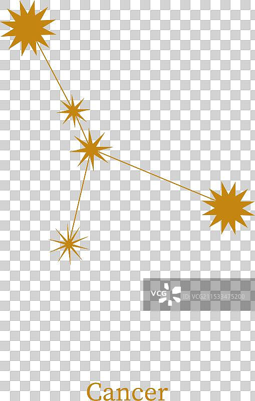 巨蟹座星座天文符号图片素材