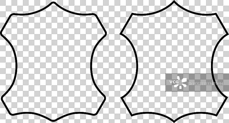 一套皮革时尚图标动物材料图片素材