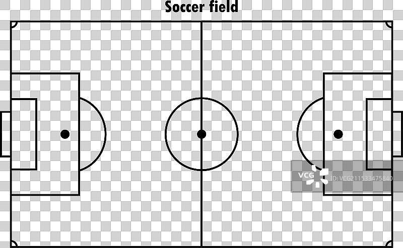 足球场运动图标 足球比赛区域标志图片素材