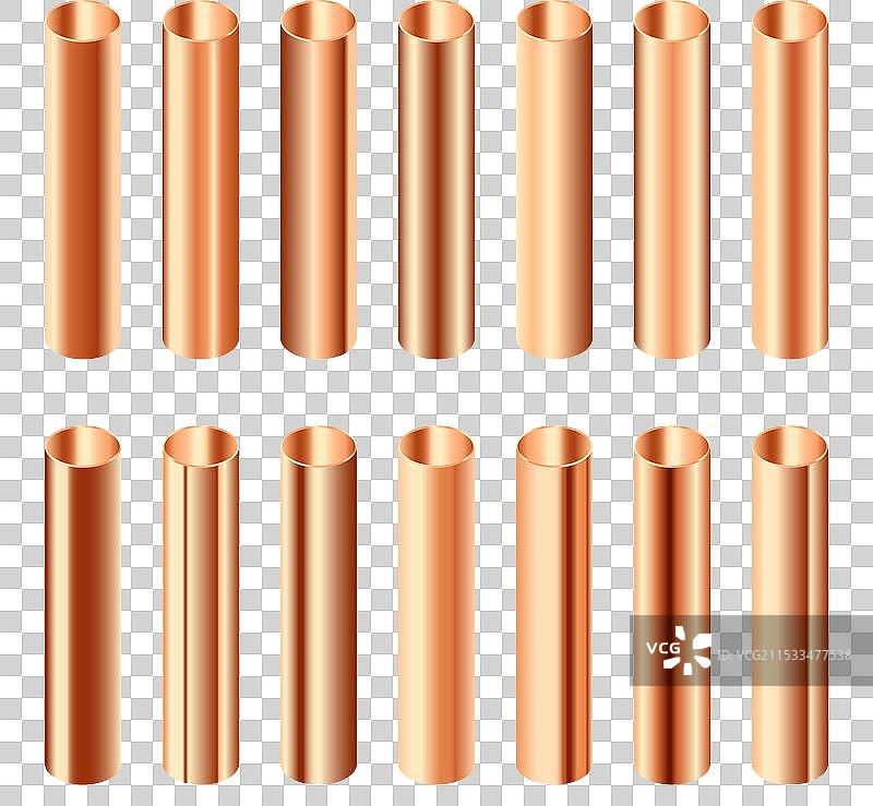 铜管集合建筑材料图片素材