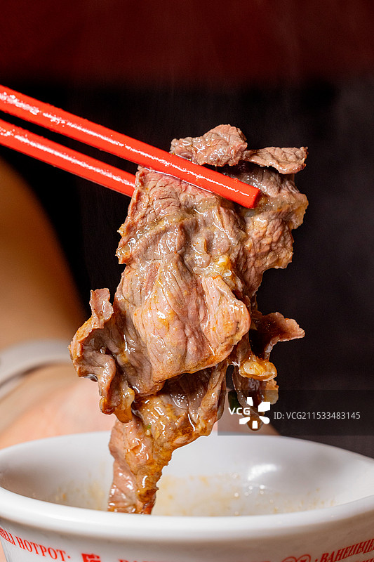 涮牛肉牛肉火锅潮汕牛肉三花趾五花趾嫩肉吊龙伴匙柄 胸口朥熟牛图片素材