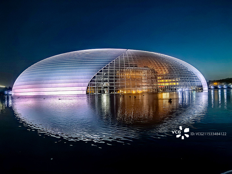 国家大剧院夜景图片素材