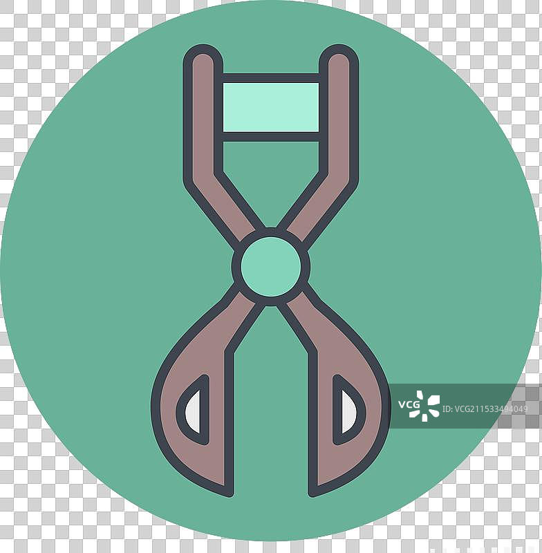 与时尚符号相关的睫毛夹图标图片素材