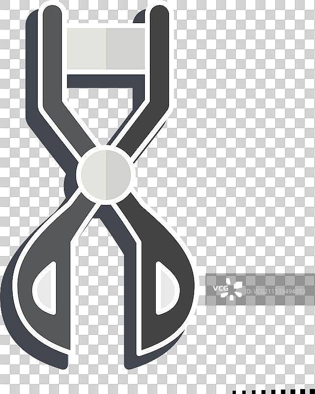 与时尚符号相关的睫毛夹图标图片素材