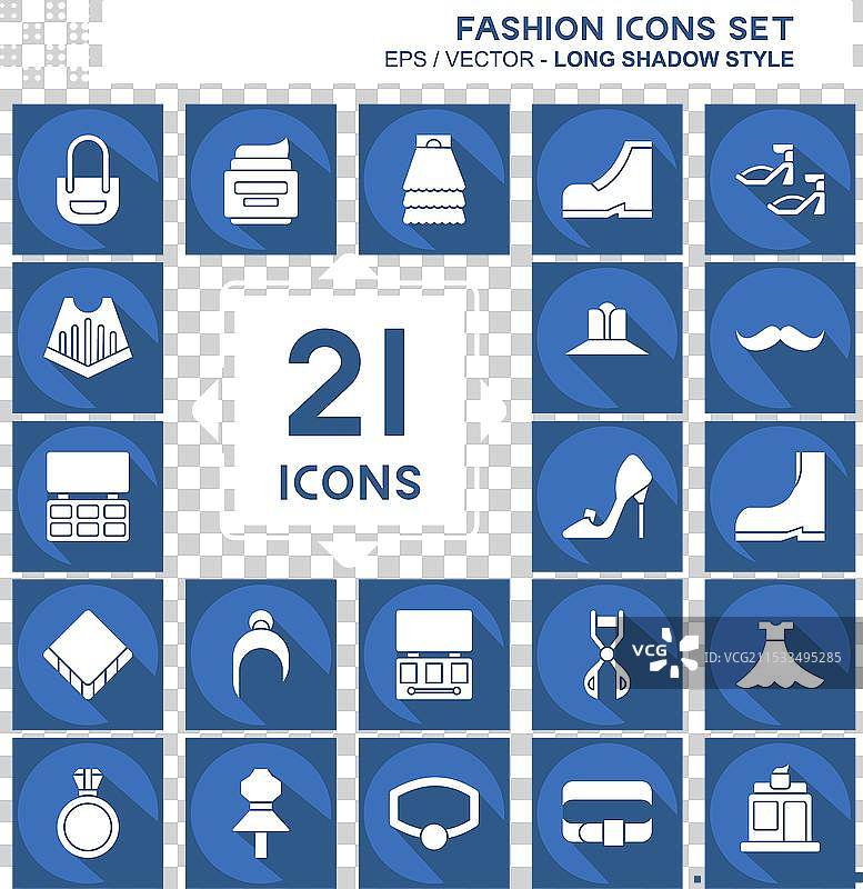 与美容相关的时尚图标集图片素材