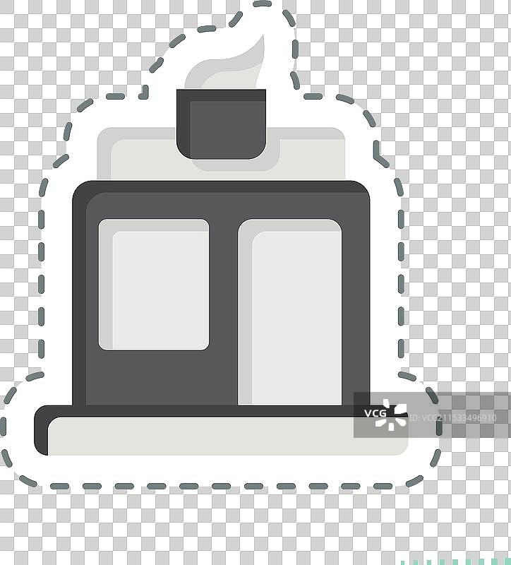 与时尚相关的美容店贴纸线条设计图片素材