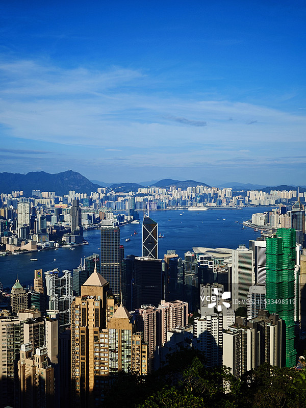 香港扫街之太平山顶+古董缆车图片素材