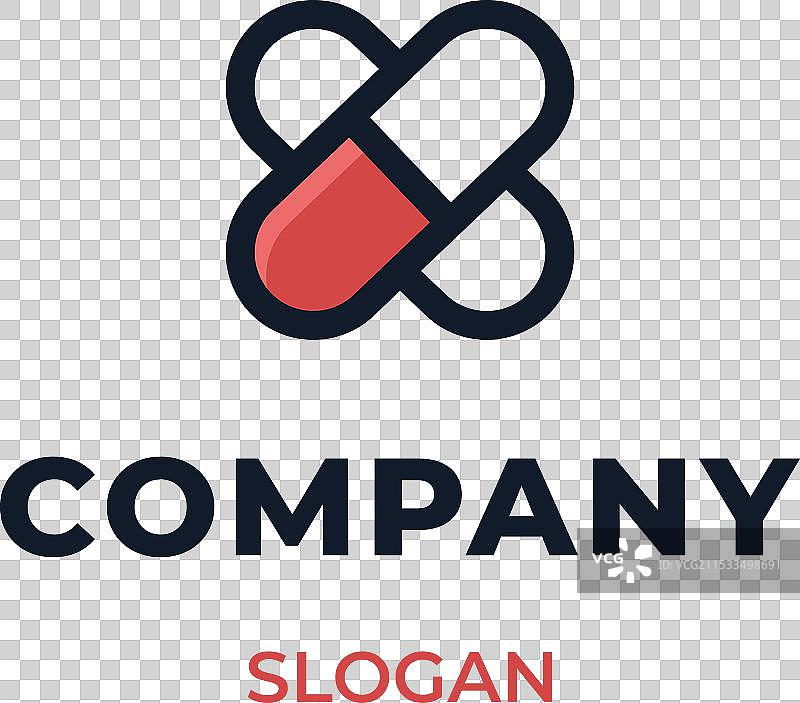 胶囊绷带标志设计概念图片素材