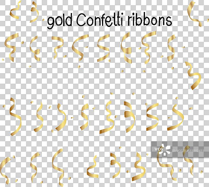 五彩纸屑和丝带图片素材