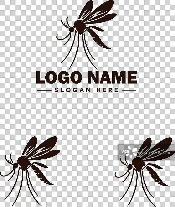 蚊子logo艺术图标，适用于商业用途图片素材