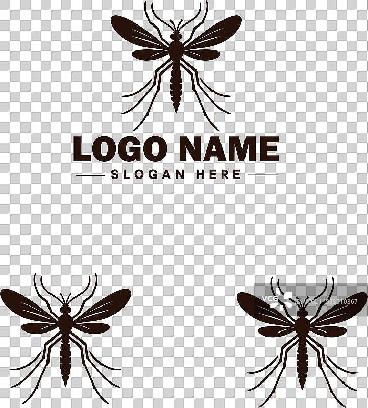 蚊子logo艺术图标，适用于商业用途图片素材