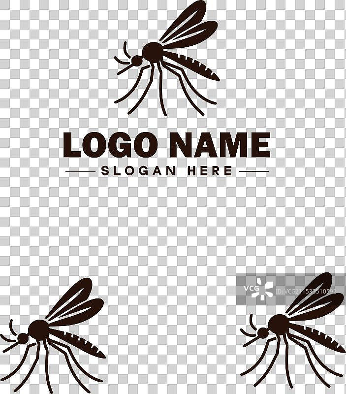 蚊子logo艺术图标，适用于商业用途图片素材