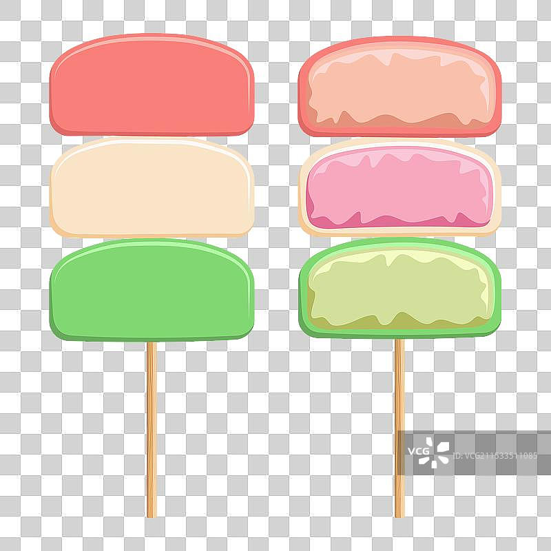 彩色日本米糕麻糬图片素材