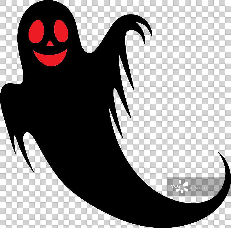 万圣节鬼魂设计与剪影图片素材