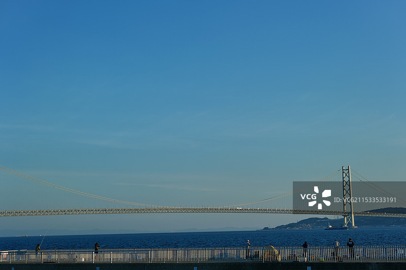 神户舞子公园跨海大桥图片素材