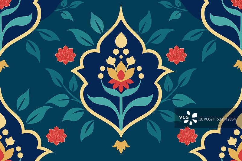 优雅的花卉图案与装饰性图案图片素材