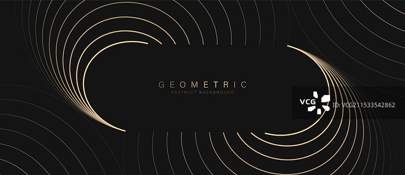 优雅的几何抽象背景，带有曲线图片素材