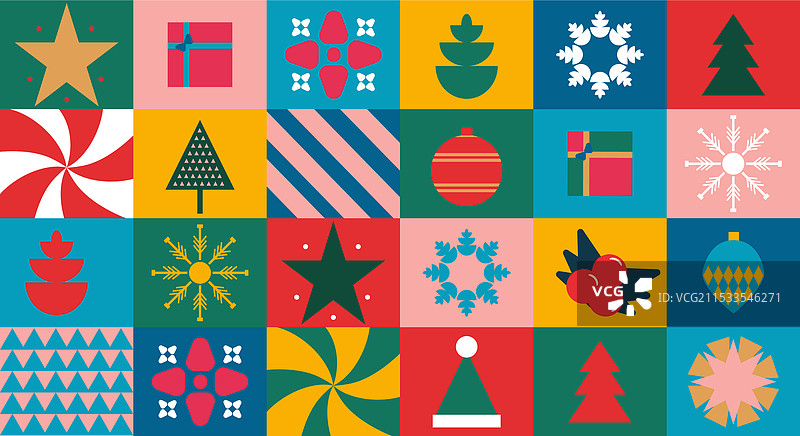 装饰性的圣诞图案形状与几何图形图片素材