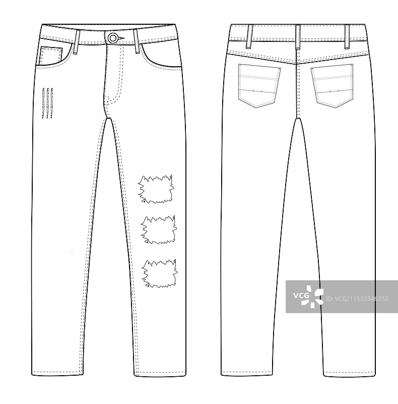 男士磨砂牛仔裤图片素材
