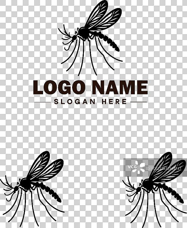 蚊子标志艺术图标，适用于商业用途图片素材