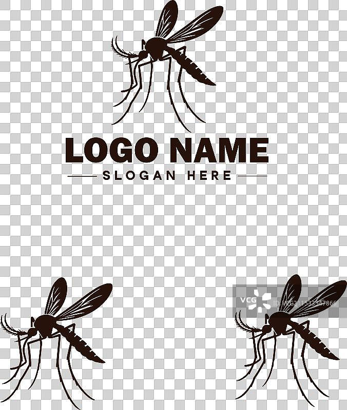 蚊子logo艺术图标，适用于商业用途图片素材