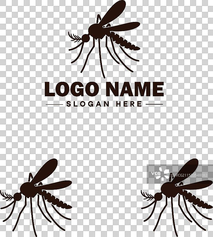 蚊子logo艺术图标，适用于商业用途图片素材