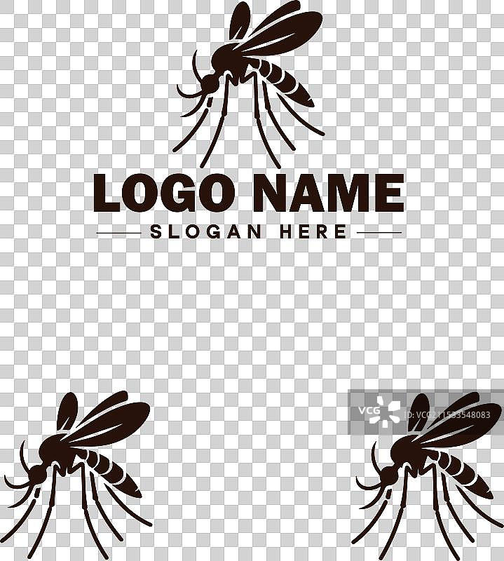 蚊子logo艺术图标，适用于商业用途图片素材