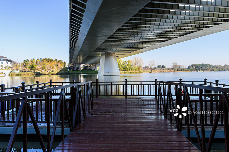 长治漳泽湖神农湖大桥图片素材